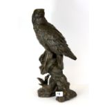 A large bronze figure of an eagle, H. 42cm.