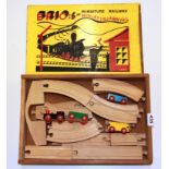 A Brio's vintage wooden miniature railway toy.