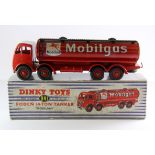 A boxed Dinky toys Foden 14 tone tanker 'Mobilgas' in excellent condition.