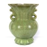 A Chinese crackle celadon glazed porcelain vase, H. 22.5cm.