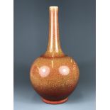 A Chinese Republican period crackle glazed porcelain bottle vase, H. 38cm.