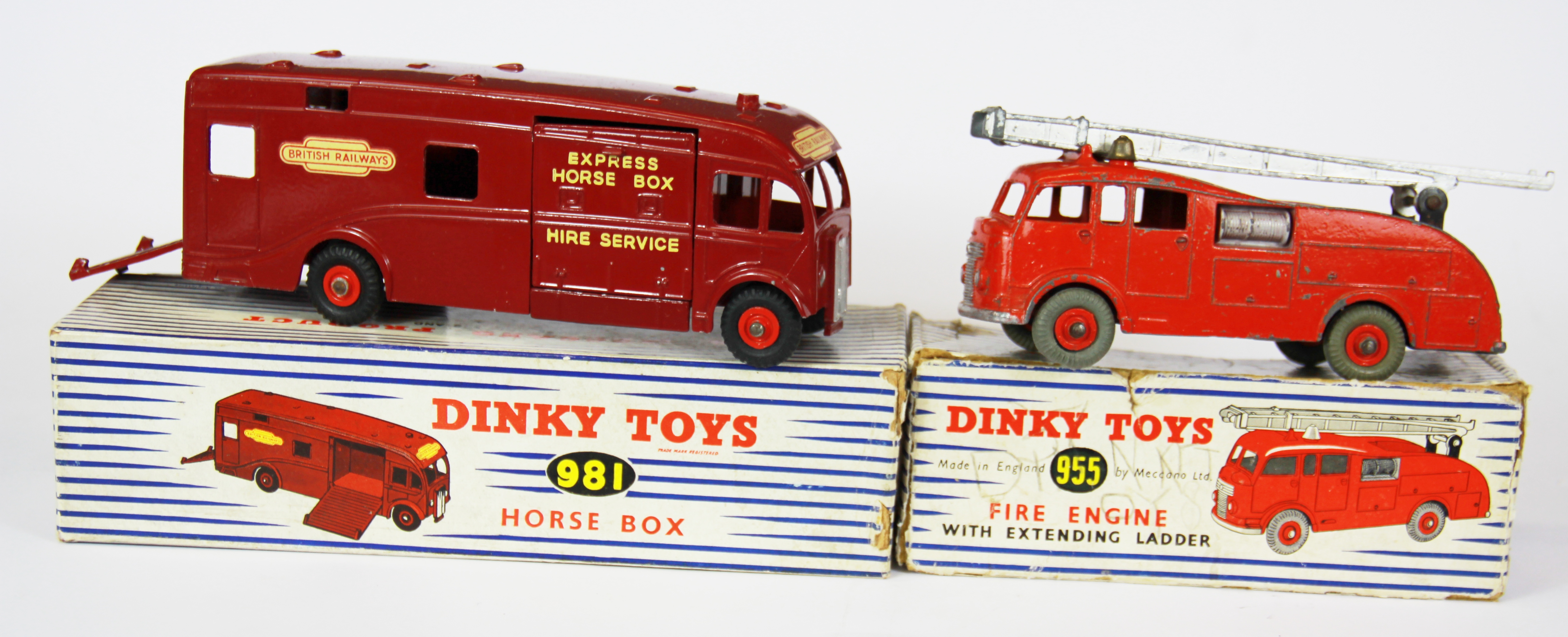 Two Dinky die cast model vehicles.