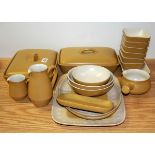 A quantity of Denby dinnerware.