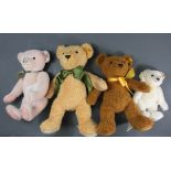 Four Steiff teddy bears.