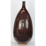 An interesting Chinese 20th Century purple Zhun glazed porcelain bottle vase, H. 43cm.