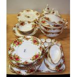 A quantity of Royal Albert Old Country Roses dinner china (some 2nd quality).