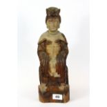 A Chinese carved wooden ancestor figure, H. 37cm.