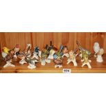 A quantity of Hummel /Goebel bird figurines.