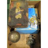A collection of collector's items, to include: a Winston Churchill vending tin,