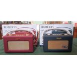 Two boxed Roberts Revival DAB radios.