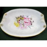 A rose mounded English porcelain bread dish,