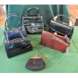 A collection of vintage handbags,