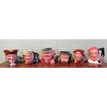 A series of six caricature jugs, to include: Royal Doulton, Beswick Ware and others,