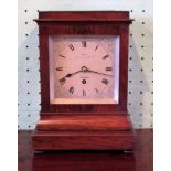 A 19th century figured rosewood cased single fusee timepiece by Birch of Fenchurch Street, London.