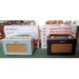 Two boxed Roberts Revival DAB radios.