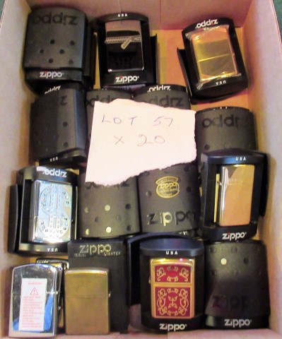 A collection of 20, mostly boxed Zippo decorative petrol cigarette lighters.