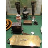 A collection of miscellaneous items, to include: copper and brass,