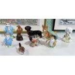 A series of Beswick Beatrix Potter figures, to include: Benjamin Bunny, Tom Kitten,