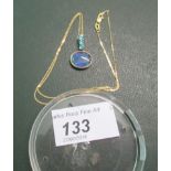 An opal doublet pendant,