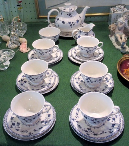 A Royal Doulton York Town tea service, a six place setting.