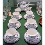 A Royal Doulton York Town tea service, a six place setting.