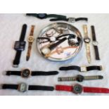A collection of mid/late 20th century wristwatches, largely with quartz movement.