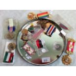 A collection of RAOB and other medallions, medals and badges,