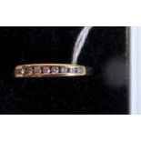 A half-hoop diamond eternity ring,