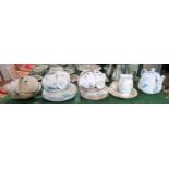 A Colclough part-tea service, decorated with bluebirds, together with another,