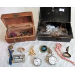 A mixed lot, including: a silver cased open faced pocket watch,