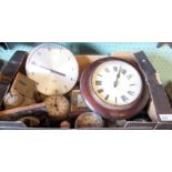 A circa 1950's GPO electric wall clock, together with various other timepieces,