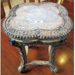 A 19th century Chinese and later gilded stool,