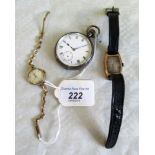 A lady's 9ct Rotary wristwatch, a fancy link 9ct gold bracelet,