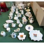 A collection of miscellaneous Crested Ware,