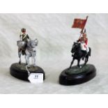 A set of two Charles C Stadden Studio Stadden Edition mounted cast lead military figurines to