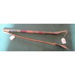 A circa 1930's Russian Cossack Cavalry horse riding crop,