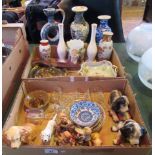 A collection of miscellaneous collector's items, to include: porcelain models, Oriental vase,