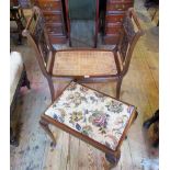 A cabriole leg dressing stool,