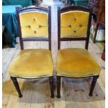 A pair of Edwardian mahogany bedroom chairs,