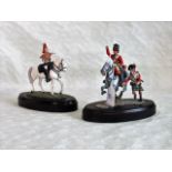 A set of two Charles C Stadden Studio Stadden Edition mounted cast lead military figurines to