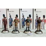 A collection of four Charles C Stadden Studio Stadden Edition cast lead military figurines,