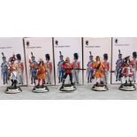 A collection of five Charles C Stadden Studio Stadden Edition cast lead military figurines,