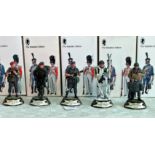 A collection of five Charles C Stadden Studio Stadden Edition cast lead military figurines,