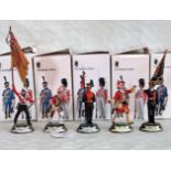 A collection of five Charles C Stadden Studio Stadden Edition cast lead military figurines,