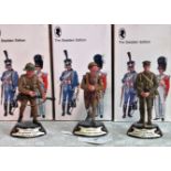 A collection of three Charles C Stadden Studio Stadden Edition cast lead military figurines,