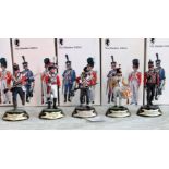 A collection of five Charles C Stadden Studio Stadden Edition cast lead military figurines,