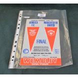 An official programme from the 1968 European Champion Clubs Cup Final between Benfica v Manchester