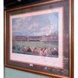 After Alan Fearnley, Lords Cricket Ground, a limited edition print of 850 copies,