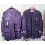 Two post war Air Force airman's dress uniforms, chest 36" and 38" respectively.