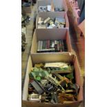 A large collection of 'OO' gauge model railway kit constructed buildings,